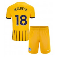 Camiseta Brighton Danny Welbeck #18 Segunda Equipación Replica 2024-25 para niños mangas cortas (+ Pantalones cortos)